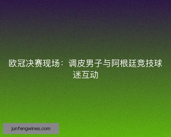 欧冠决赛现场：调皮男子与阿根廷竞技球迷互动